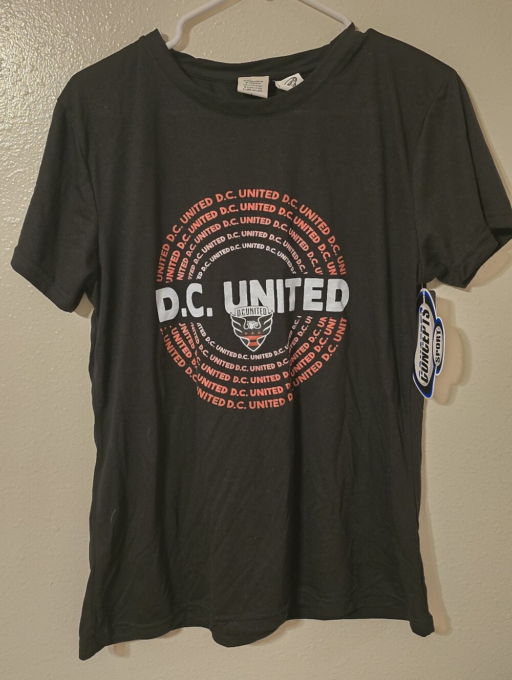 NWT Concepts Sport DC United Women’s L Marathon Knit T-Shirt MLS Soccer Black